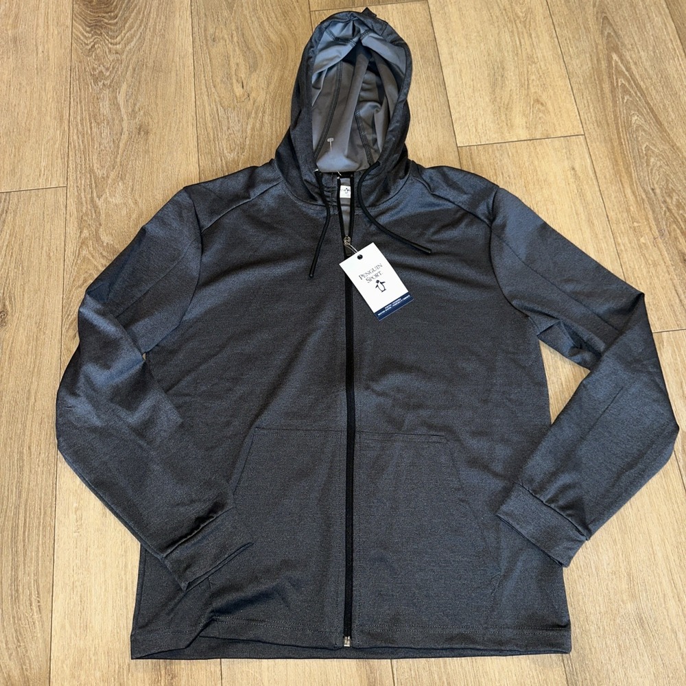 Penguin Sport Men's Long Sleeve Full‎ Zip Performance Jacket Pockets Small